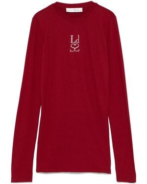 Ludovic de Saint Sernin Logo-Studded T-Shirt - Red