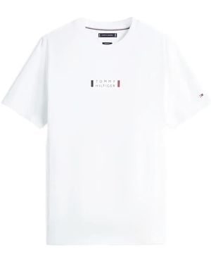 Tommy Hilfiger Logo-Print Cotton T-Shirt - White