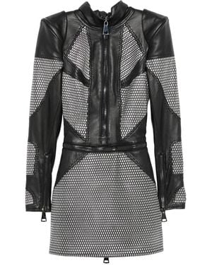MITILIANE COUTURE Vestido Corto Con Hombros Con Apliques - Gris