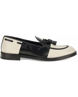 Fratelli Rossetti Mocassins Brera Damier Bicolores À Pompons - White