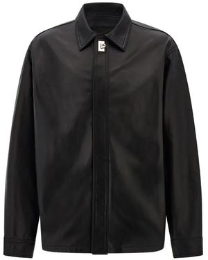 Ferragamo Nappa Over Shirt - Black