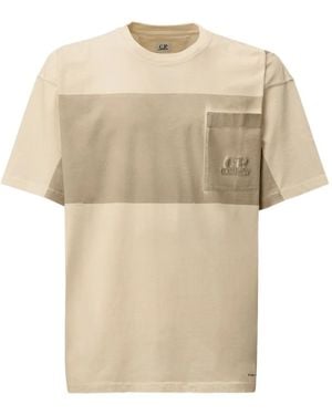 C.P. Company Panelled Pocket T-Shirt - Natural