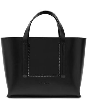 Rick Owens Temple Stitching Small Tote Bag - Black