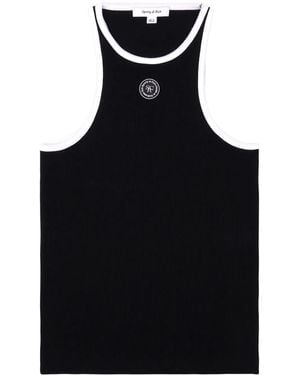 Sporty & Rich Srhwc Ribbed Tank Top - Black