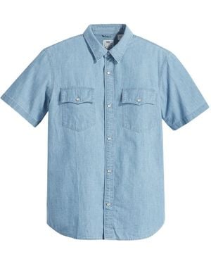 Levi's Button Short-Sleeve Shirt - Blue