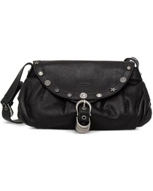 Miss Sixty Schnallendetail-Schultertasche Mit Nieten - Schwarz