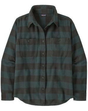 Patagonia Fjord Buttoned Checked Shirt - Green