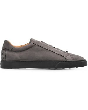 Tod's Baskets En Cuir À Détail Gommino - Gris