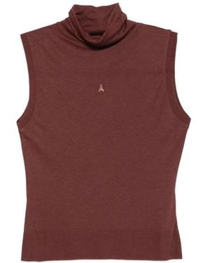 Patrizia Pepe Fly Logo Sleeveless Top - Purple