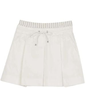 3.1 Phillip Lim Falda Corta Con Detalle De Cordones - Blanco