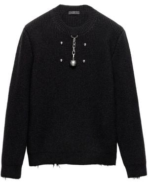 Prada ペンダント セーター - ブラック
