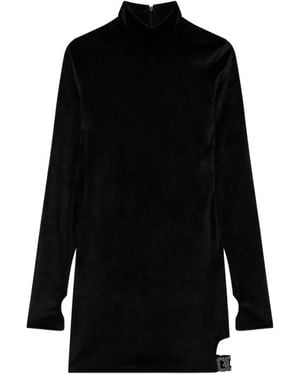 Gcds Velvet Mini Dress - Black