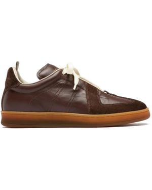 Officine Creative Militia 102 Leather Trainers - Brown