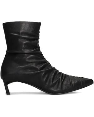 Bibi Lou Ruched Pointed Boots - Black