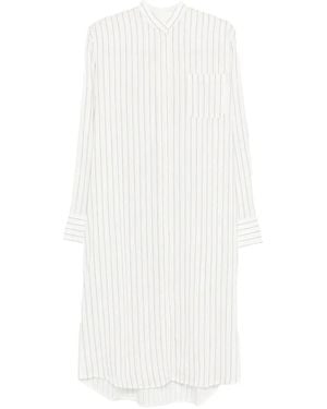 TOTEME Striped Shirt Dress - White