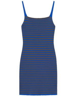 GIMAGUAS Camu Striped Mini Dress - Blue