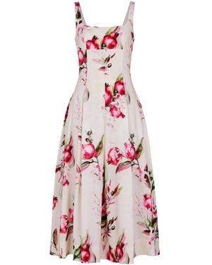 Nicholas Vestido midi Alexandra - Rosa