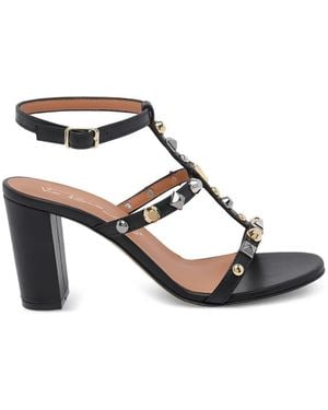 Via Roma 15 Studded Detail Sandals - Metallic
