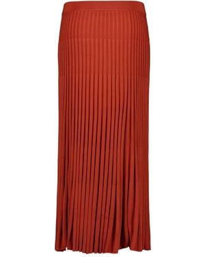 Zimmermann Pleated Knit Skirt - Red