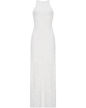 Adam Lippes Taylor Sequin-Embellished Maxi Dress - White