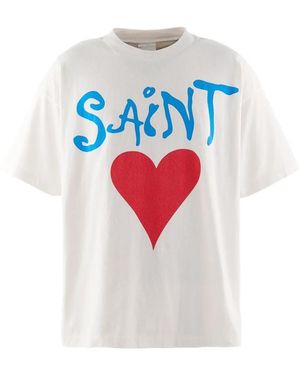 SAINT Mxxxxxx Camiseta Con Logo Estampado - Blanco