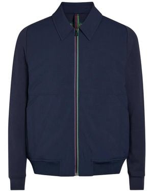 Paul Smith Artist Stripe-Trim Jacket - Blue