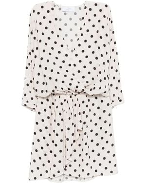 So Allure Polka-Dot Wrap Dress - White