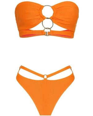 Amir Slama X Tati Barbieri Bandeau-Bikini Mit Ring - Orange
