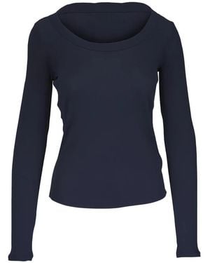 Dorothee Schumacher Long-Sleeve Knit Top - Blue