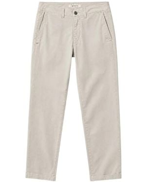 40 Weft Pantalon Lenny À Coupe Droite - White