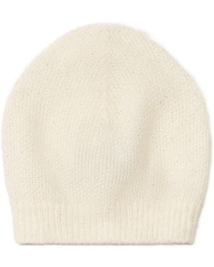 Fabiana Filippi Sequinned Beanie Hat - Natural