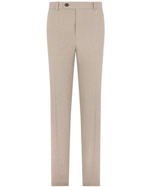 Slowear Micro-Patterned Slim-Fit Trousers - Natural
