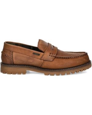 Barbour レザーローファー - ブラウン