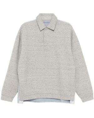 CROQUIS Polo-Collar Sweatshirt - Grey