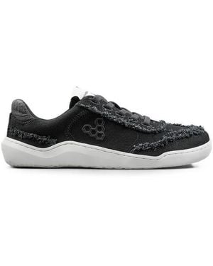 Vivobarefoot Gobi Frayed-Edge Trainers - Black