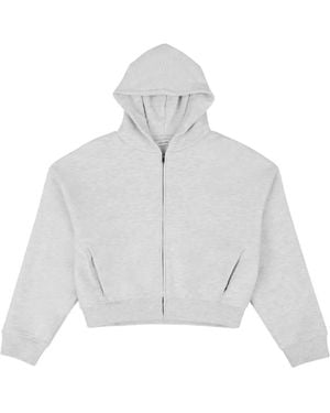 Entire studios Zip-Up Dropped-Shoulder Hoodie - White