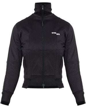 Vetements Logo-Detail Zip-Fastening Sweatshirt - Blue