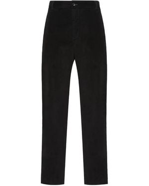 Moncler Corduroy Straight-Leg Pants - Black