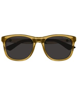 MONT BLANC EYEWEAR Lunettes De Soleil À Monture Carrée - Noir