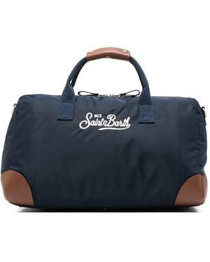 MC2 Saint Barth Daily Reisetasche Mit Logo-Stickerei - Blau