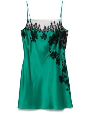 Carine Gilson Lace-Detailed Slip Dress - Green