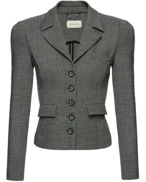 Magda Butrym Single-Breasted Fitted Blazer - Grey