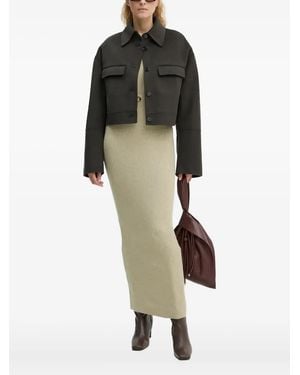 Nanushka Buttoned Flap-Pocket Jacket - Grey