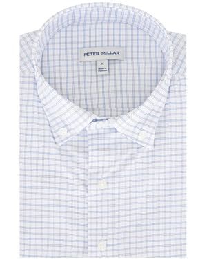 Peter Millar Geruit Overhemd - Wit