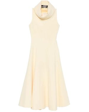 Jacquemus Cowl-Neck Sleeveless Dress - Natural