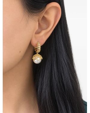 Hzmer Jewelry Saumya Faux-Pearl Earrings - Black