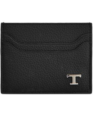 Tod's Grained Leather Card Holder - Black
