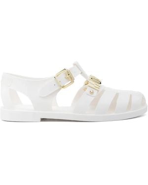 Moschino Logo Sandals - White