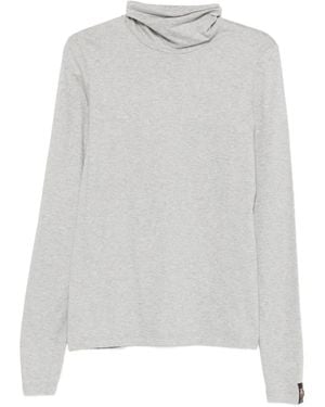 N°21 Camiseta Con Cuello Vuelto - Blanco