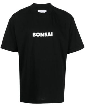 Bonsai Logo-Print Cotton T-Shirt - Black